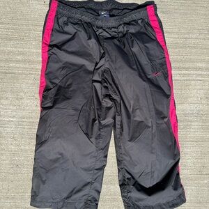 Nike Black and Pink Track Pants